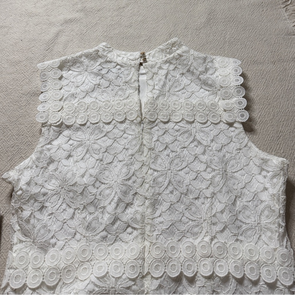 NEW Julia Jordan White Lace Mock Neck Easter Sunday Dress 16 - Picture 11 of 12